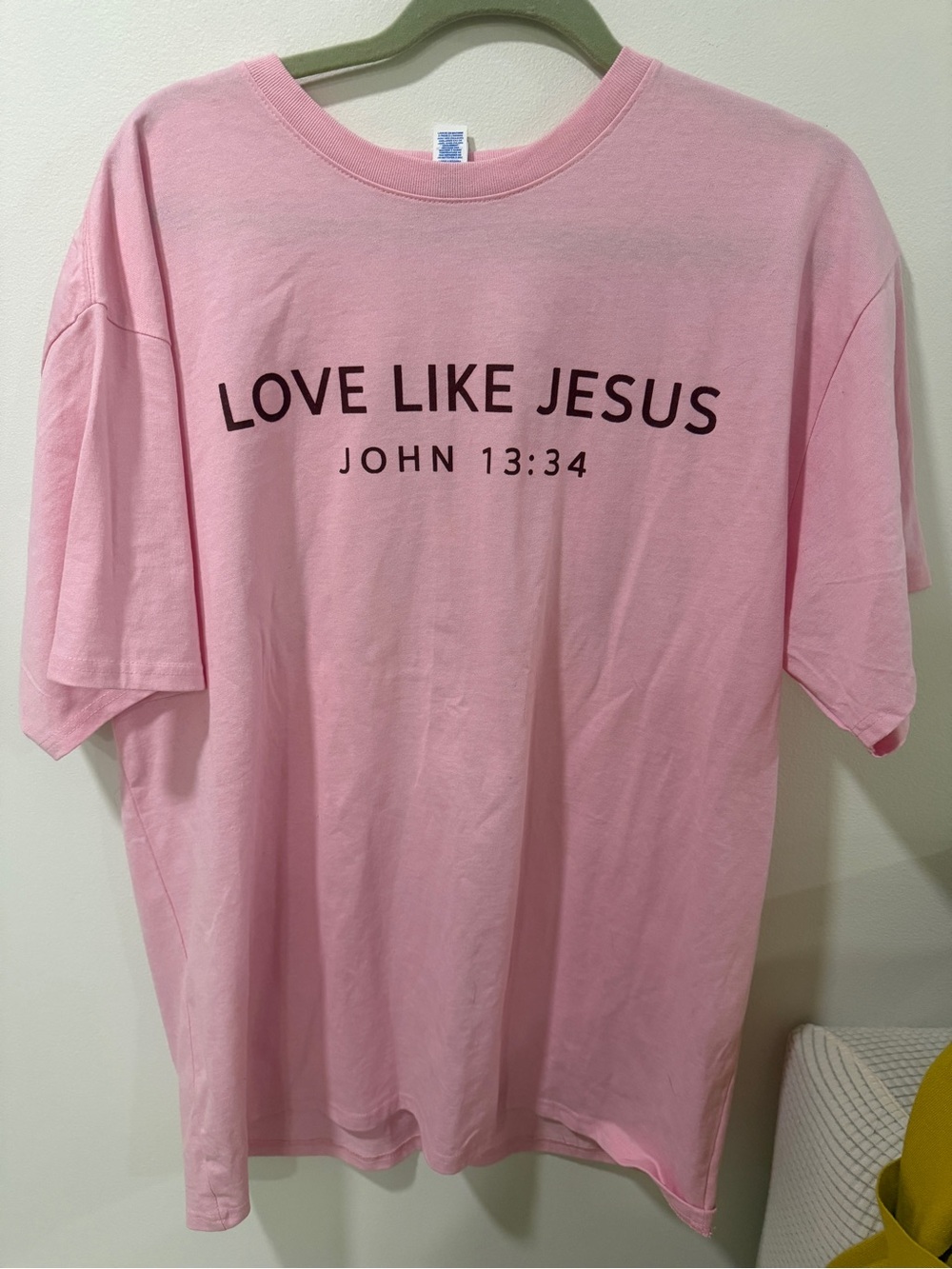 Love Like Jesus Pink Graphic Tee - John 13:34